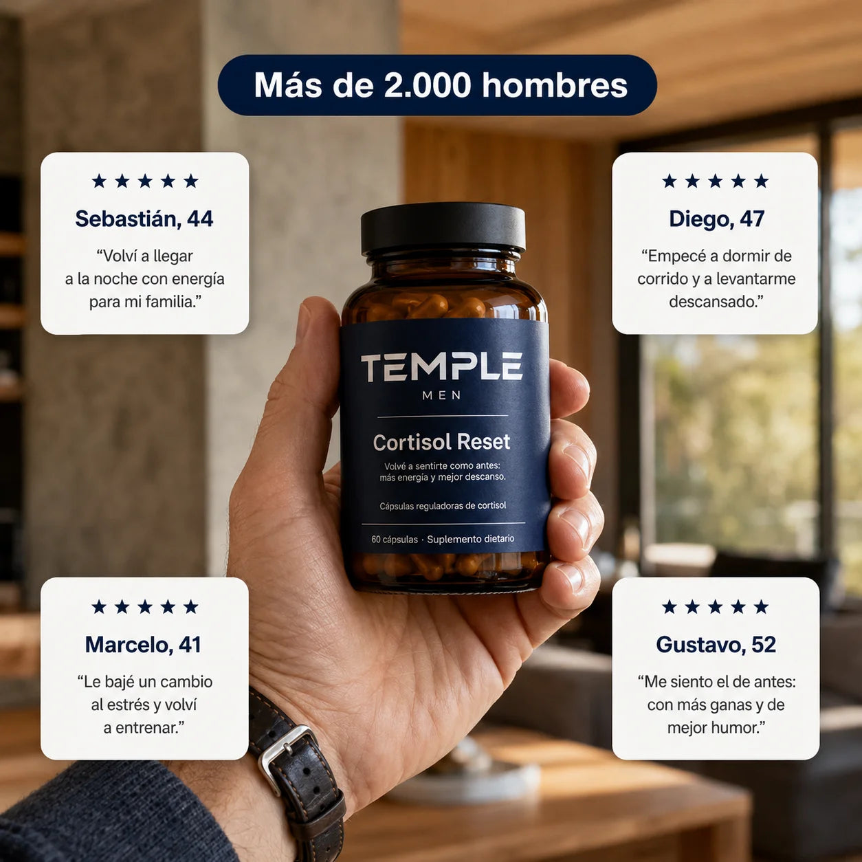 TempleMen® Volvé a sentirte como antes: más energía y mejor descanso.