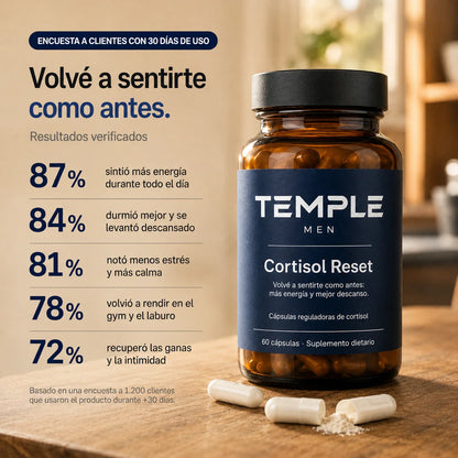 TempleMen® Volvé a sentirte como antes: más energía y mejor descanso.