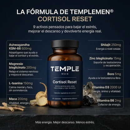 TempleMen® Volvé a sentirte como antes: más energía y mejor descanso.