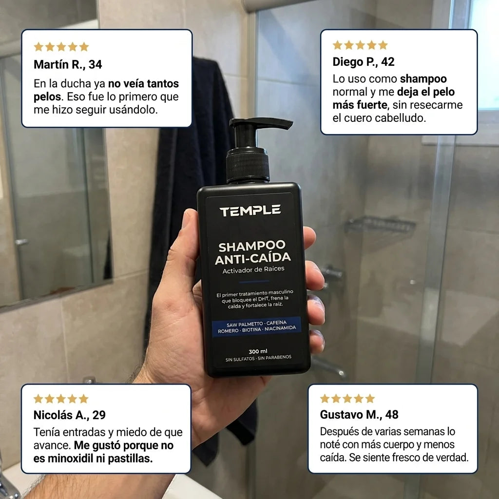 Shampoo Anti-Caída · Activador de Raíces